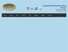 Tablet Screenshot of captainmannisboatrentals.com